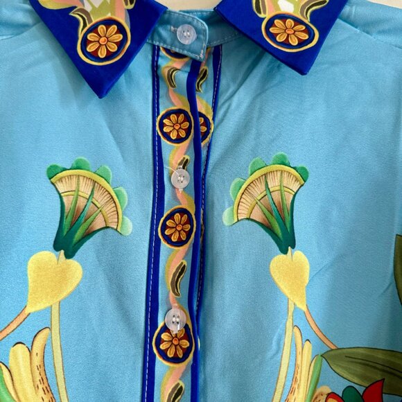 Bohemian Colorful Blouse Brand new Size L - Picture 3 of 8